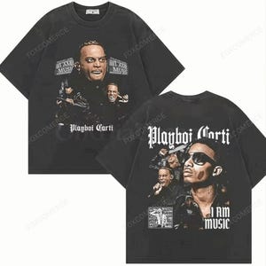 Camiseta lavada Opium Tour Playboi Carti 2025 Camiseta gráfica I Am Music Punk
