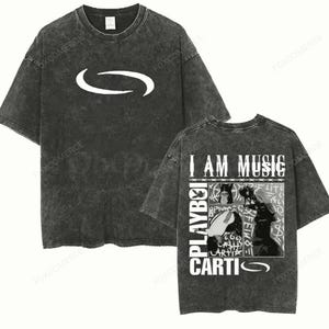 Playboi Carti Shirt Ich bin Musik Tour 2025 Opium Punk Washed T-Shirt Unisex