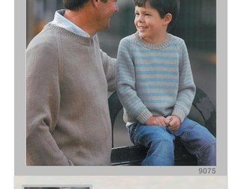 Strickmuster für eine Raglan-Strickjacke für Herren und Jungen (PDF-Download)