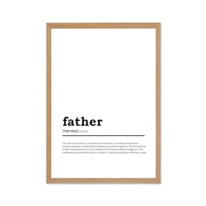 Father Definition Print | Definition Prints | Poster Print |Home Decor Printable Art | Family Definition Wall Art | Digital Download