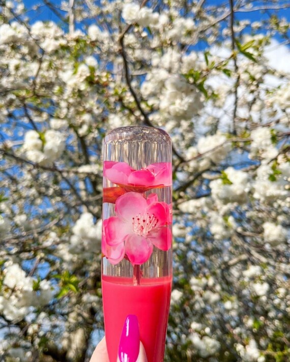 Sakura Gear Knob – Pink Cherry Blossom JDM Shift Knob, Handmade Car Accessory, Aesthetic JDM Gift for Car Lovers