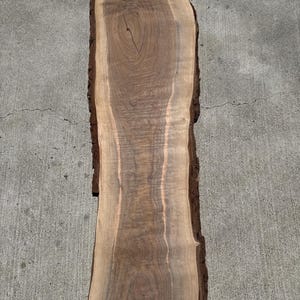 Large Live Edge Black Walnut Blank Wood, Kiln Dried Flattened Lumber, Slab For Woodworking, DIY Wooden Project, Reclaimed, Salvaged
