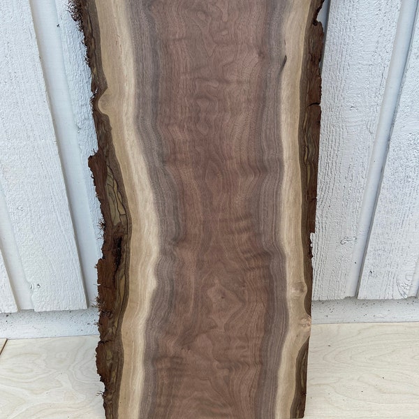 Live Edge Black Walnut Blank Wood, Kiln Dried Flattened Lumber, Slab For Woodworking, DIY Wooden Project, Reclaimed, Salvaged