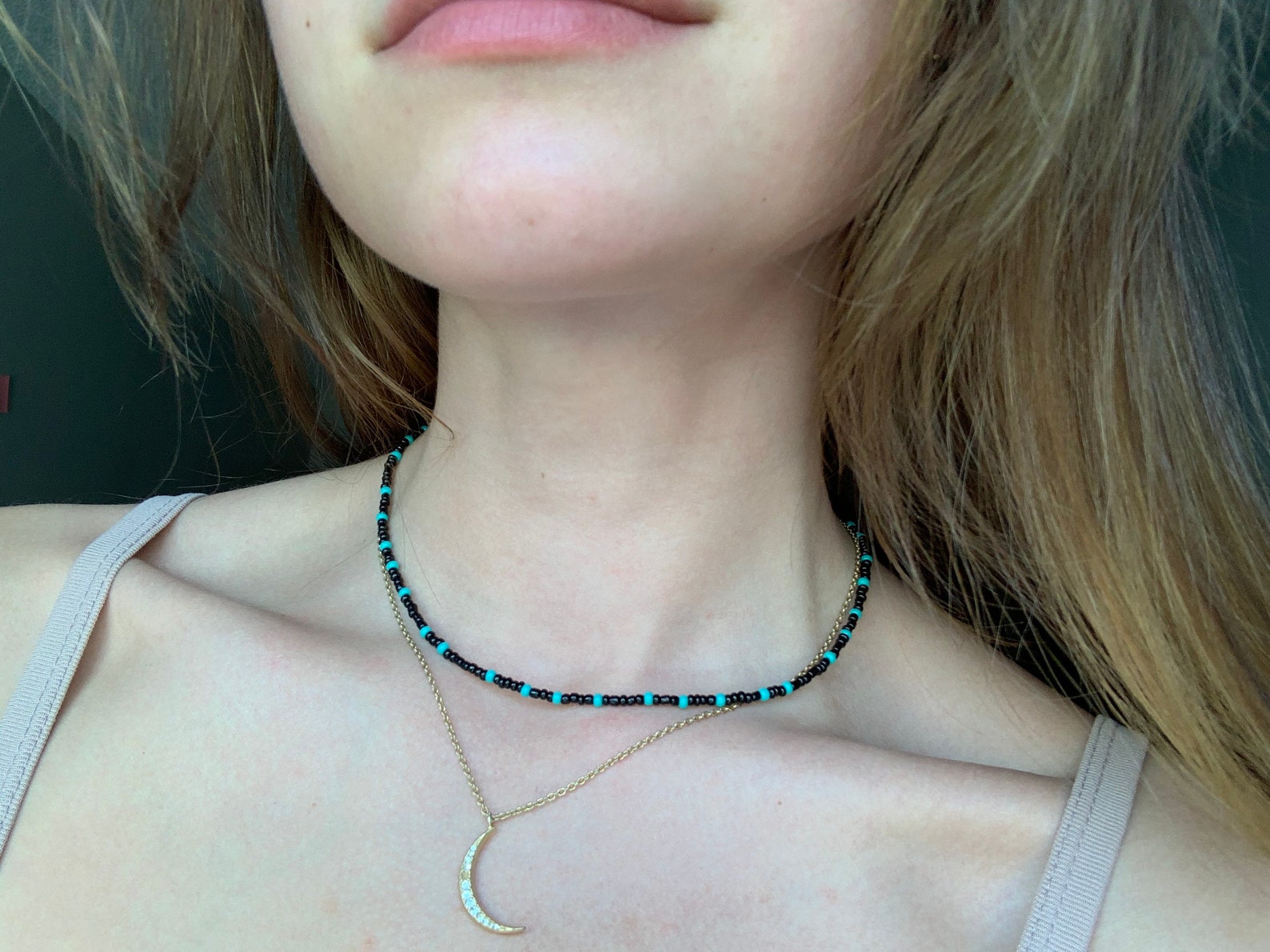 Simple Seed Bead Necklace Etsy