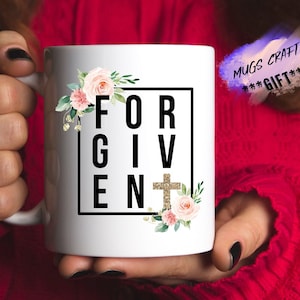 Cadeau chrétien pardonné Jésus Tumbler Tasse chrétienne Café Jésus Tumbler Jésus Cadeau cadeau pour son don religieux