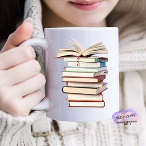 Books Mug | Best Tumbler | Personalized Gift | Mug Handmade | Wine Tumbler | Gift for Her | Gift for Him | Cultural Custom Mug| Cute Coffee