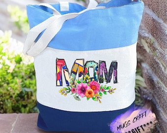 Mom Canvas Tote Bag | Personalisierte Mom Tote | Mama Bday Geschenk | Oma Geschenk| Mama Markt Tasche| Tasche | Mama Yoga Geschenk | Muttertag| Geschenk