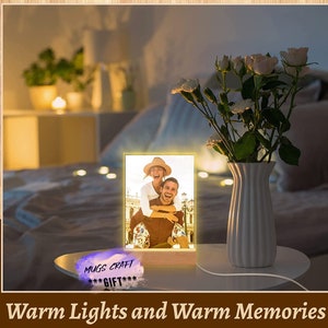 Custom Photo Gift | Acrylic Picture Frame | Wedding Gift | Gifts for Her | Gift for Dad | Father&#39;s Day Gift | Gift for Him | Home Décor|Gift