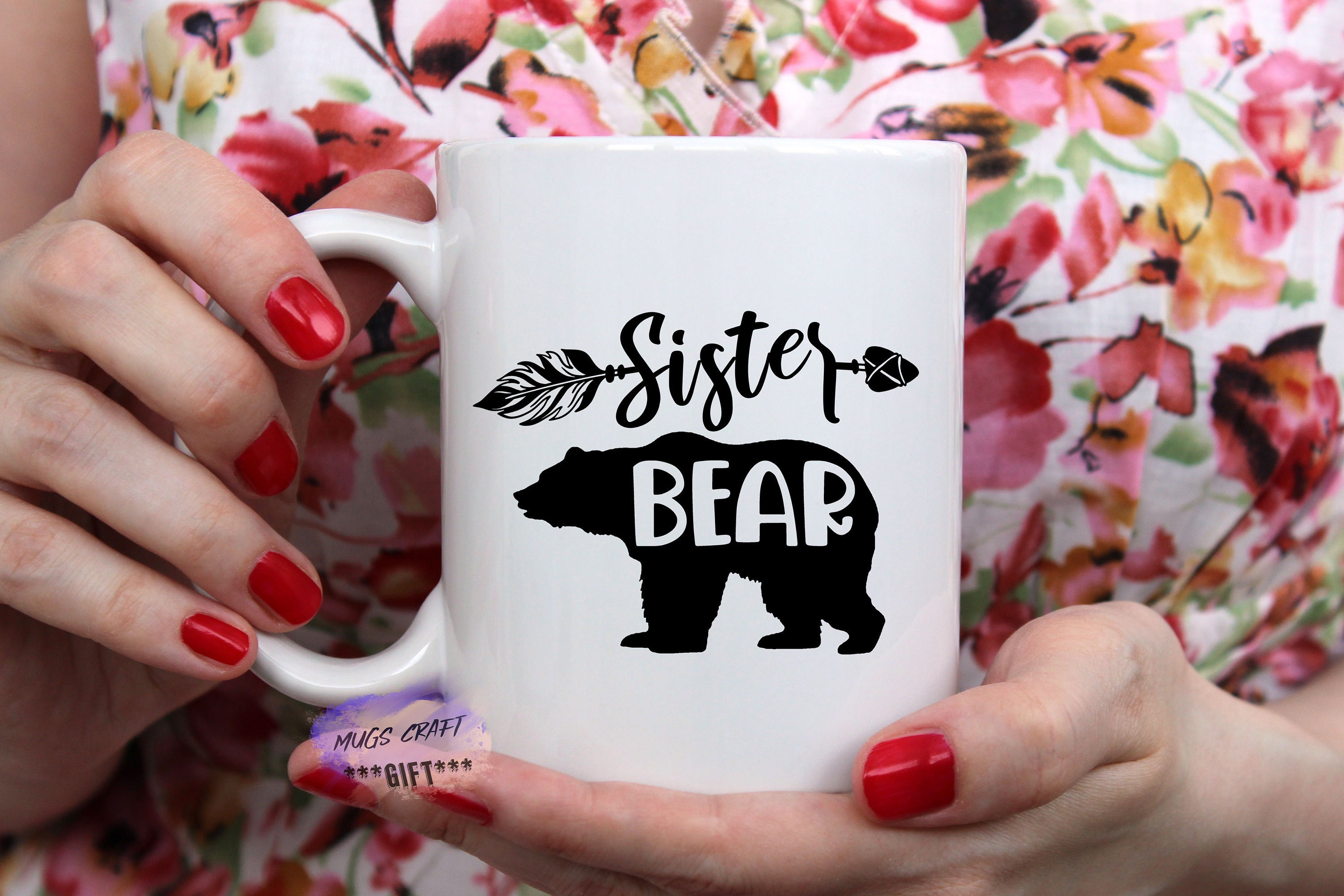 Personalized Tumbler - Up to 6 Sistes - I Would Fight A Bear For You  Sisters  (5222)