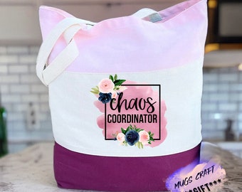 Coordinadora del Caos / Totes divertidos de mamá / Bolsa de mamá Coordinadora del Caos / Tote de vida de mamá / Totes divertidos de mamá / Bolsa de mamá / Tote de mamá coordinadora