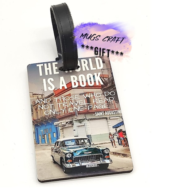 Personalized Luggage Tag Travel Gift, Bag ID Custom Images
