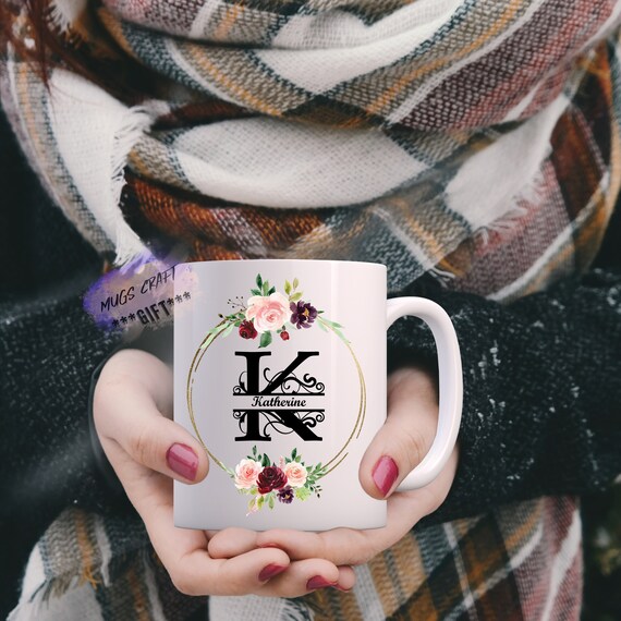 Personalized K Initial' Mug