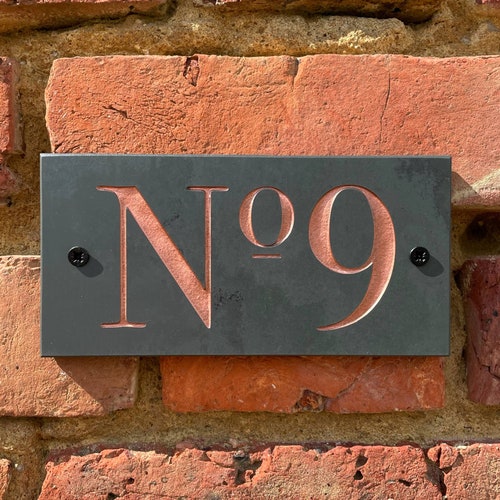Contemporary House Number Etsy UK