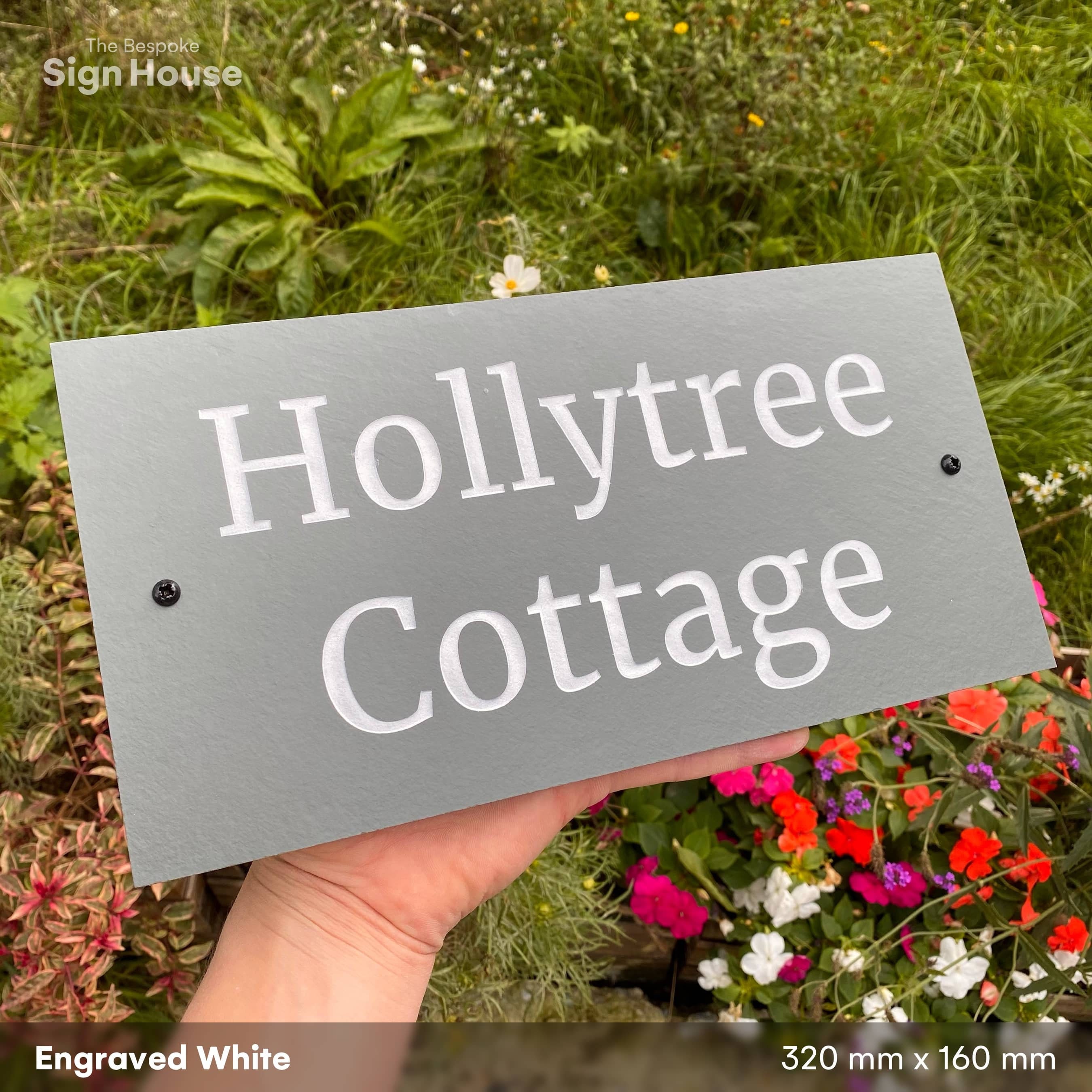 Natural Grey Slate House Sign With Any Text or Numbers You Etsy UK
