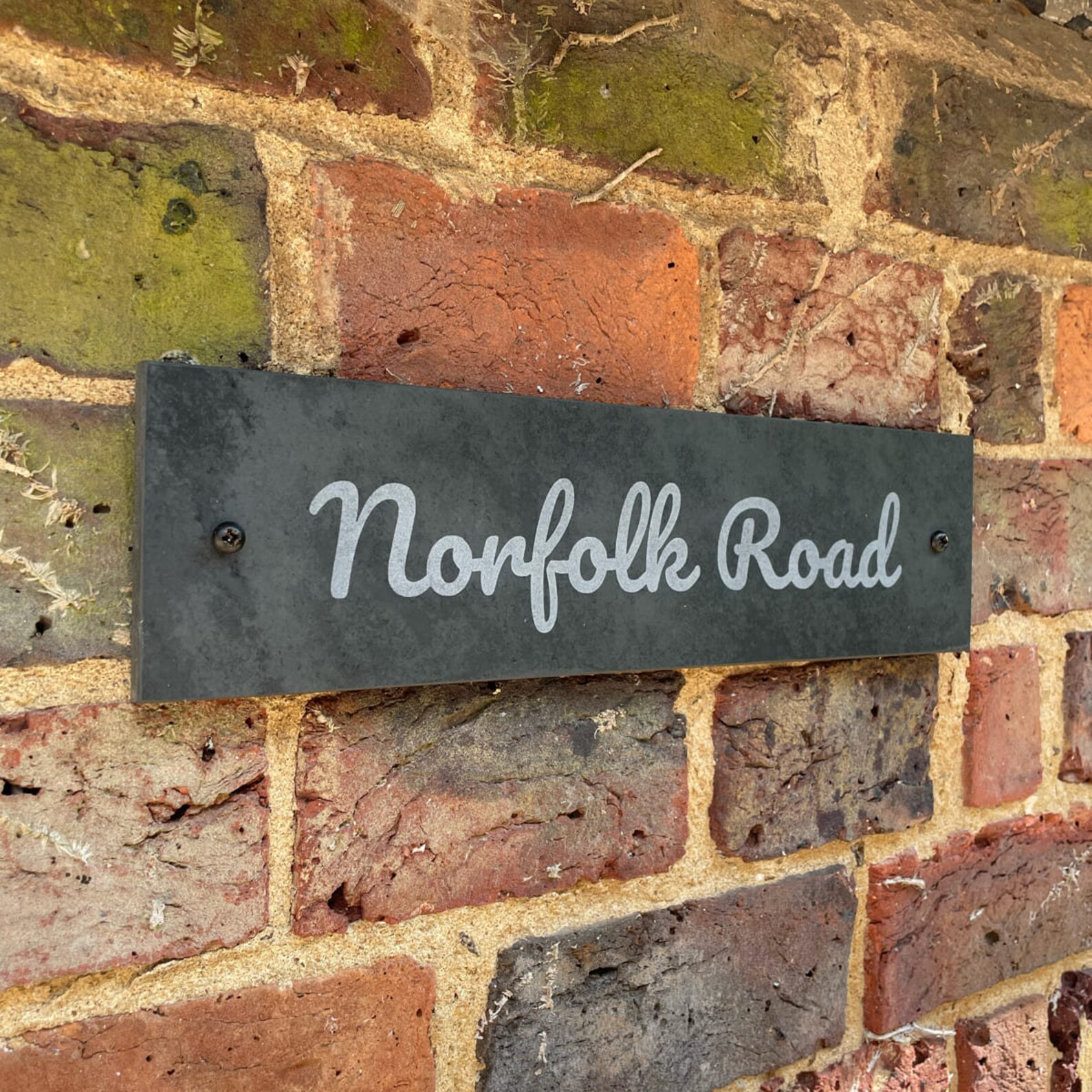 Slate House Sign Lightly Engraved Address Slate Plate with Etsy