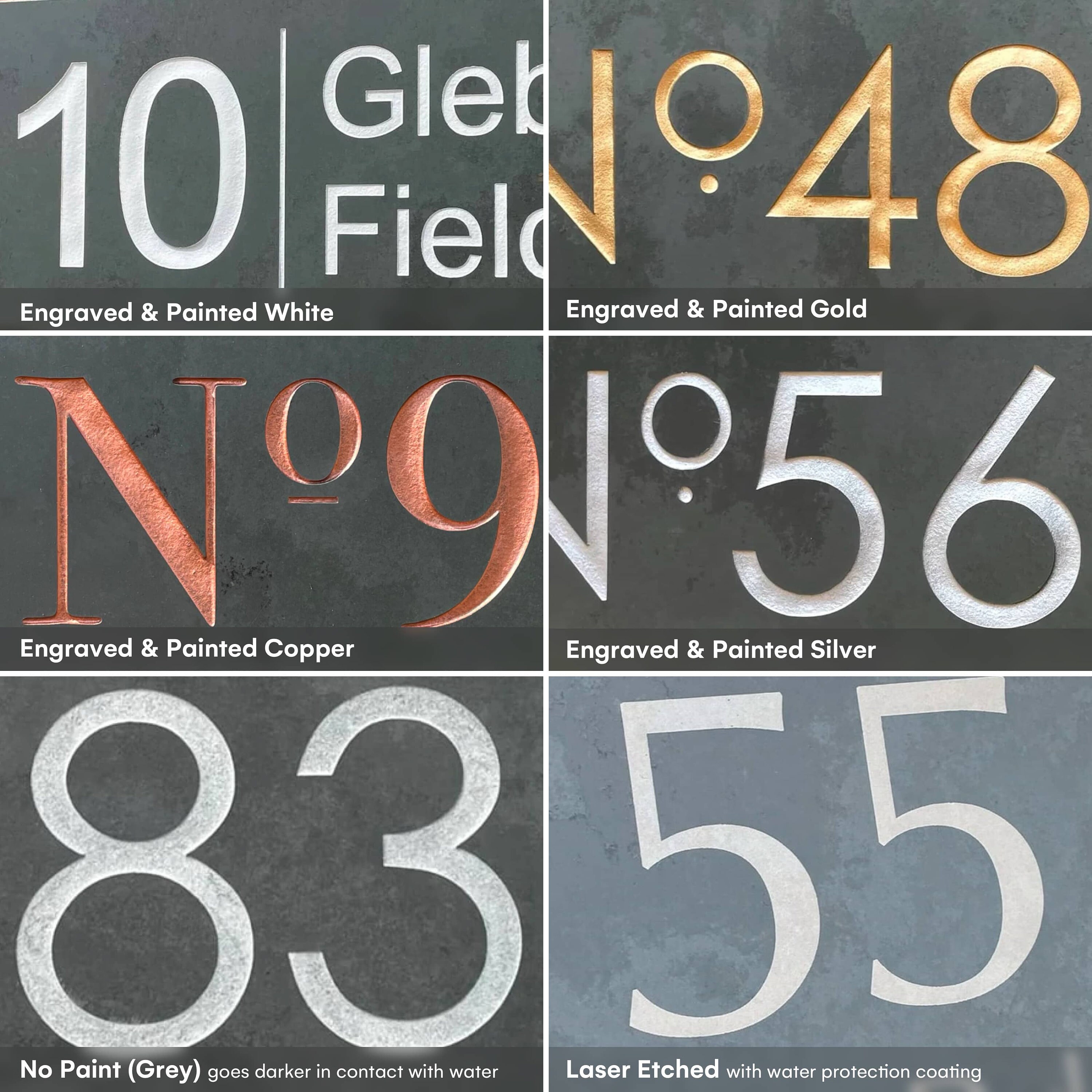 Natural Grey Slate House Sign With Any Text or Numbers You Etsy UK