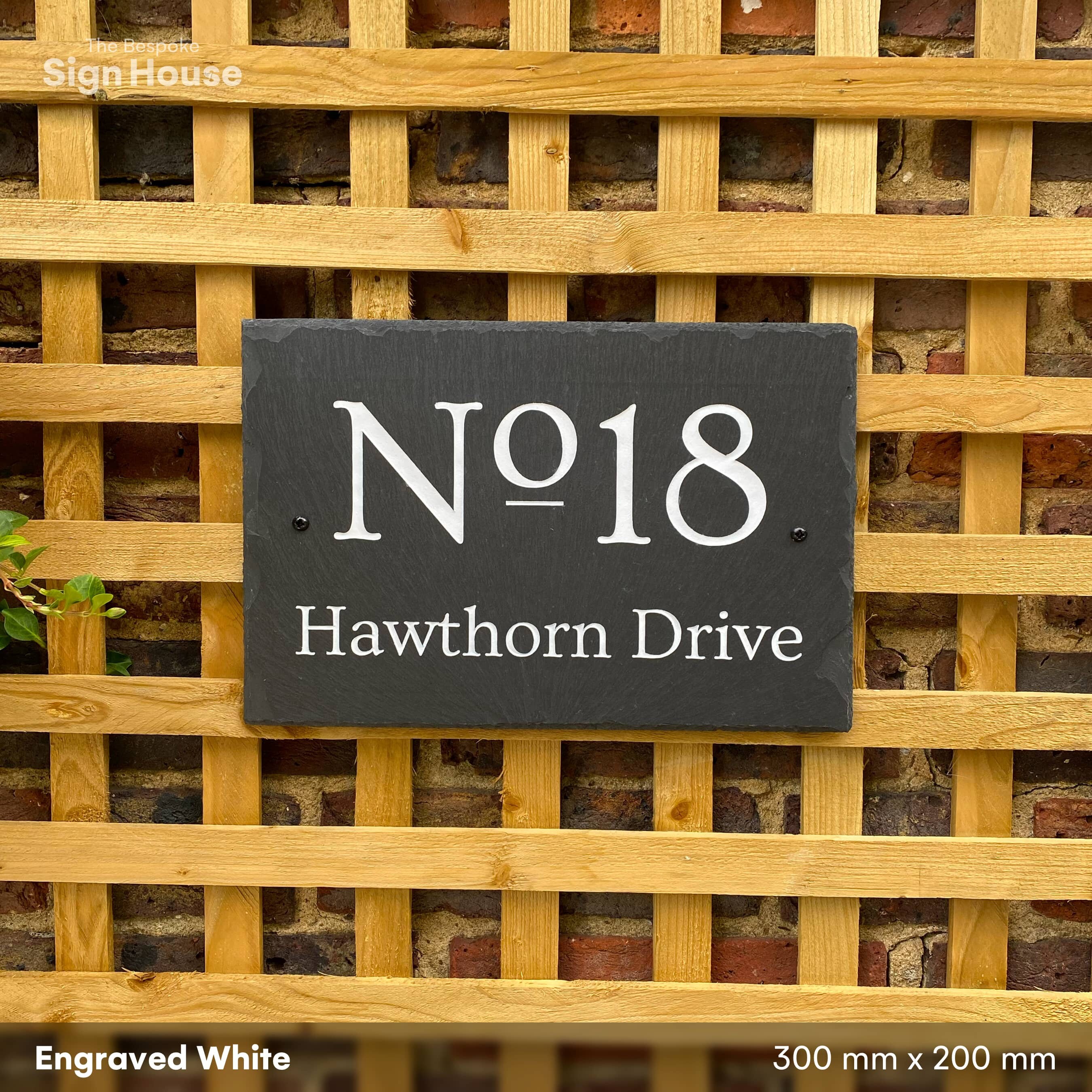 Rustic House Number and Name Sign Made Using Grey Chipped Edge Etsy UK