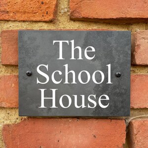 Honed Smooth Sandstone House Sign 