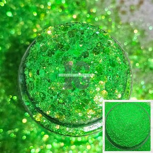 APPLETINI - Green Glitters | Neon Green Glitter | Ultra Fine Green Glitter | Green Iridescent Glitter | Ultra Fine Green Apple Glitter