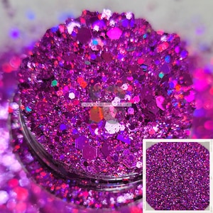 FAVORITE VILLAIN - Chunky Holographic Purple Glitter | Purple Holographic Glitter | Chunky Purple Glitter | Chunky Halloween Glitter Mix