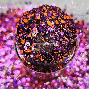 HAPPY HALLOWEEN - Chunky Halloween Glitter Mix | Spooky Glitters | Black Orange Black Glitter | Chunky Halloween Mix | Glitter for Tumblers