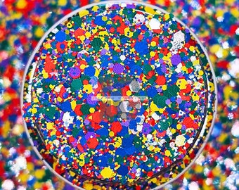 Rainbow Bright - Rainbow Mixed Glitters | Chunky Rainbow Glitters | Chunky Metallic Glitters | Custom Glitter Mix | 80s Inspired Glitter Mix