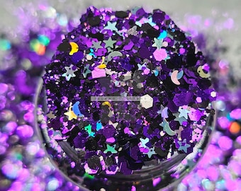 WICKED - Halloween Glitters |Holographic Glitter | Black Glitter | Purple Glitter | Silver Glitter | Stars Glitter | Snow Globe Glitters