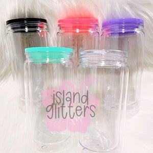 Icesip 16 Oz Acrylic Snow Globe Tumbler Snow Globe Cups Double Wall Snowglobe