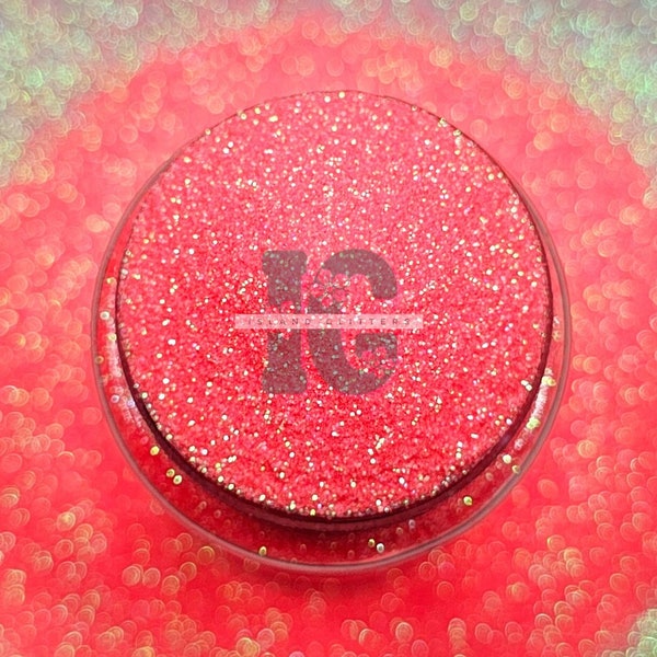 GUAVA - Fine Pink Salmon Iridescent Glitter | Fine Pink Iridescent Glitter | Pink Coral Glitter | Fine Iridescent Glitter | Pink Glitters