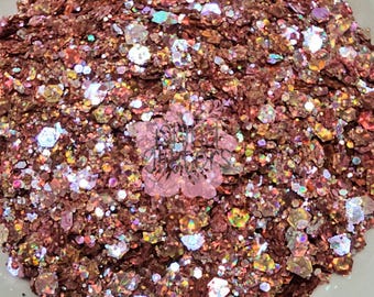 DYOSA - Rose Gold Glitters | Pink Gold Glitters | Rose Gold Cat Eye Glitters | Rose Gold Holographic Glitters | Rose Gold Mermaid Glitters