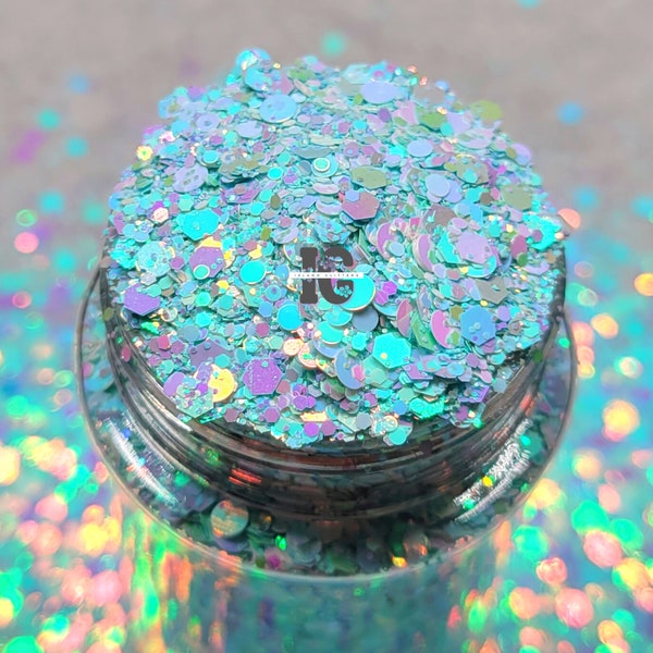 EGG HUNT - Pastel Blue Purple Glitter | Colorshift Glitter Mix | Easter Glitter Mix | Spring Glitter Mix | Pastel Glitters | Chunky Glitters