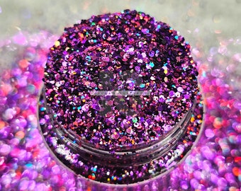 MAUVE-A-LICIOUS - Fine Holographic Purple Glitters | Halloween Glitters | Purple Glitter | Pink and Purple Glitter Mix | Tumbler Glitters