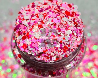 BE MINE - Valentine's Day Glitter | VDay Glitter Mix | Pink, Red, White Glitter | Glitter for Tumblers | Glitter for Snow Globe Tumblers