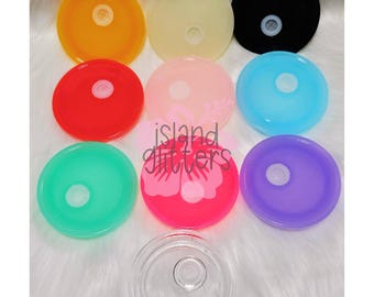TAPAS DE ACRÍLICO PARA VASOS - Tapas para Vasos de Cerveza / Tapas de Acrílico para Vasos de 16 oz / Tapas de Colores / Tapas para Vasos / Tapas de Repuesto