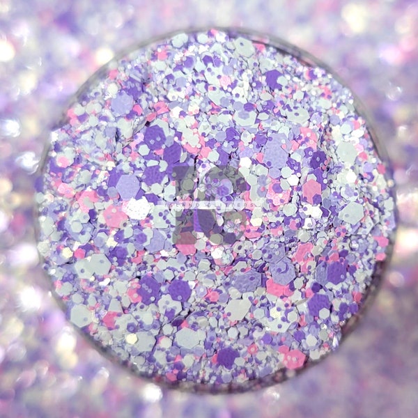 DRAMA QUEEN - Purple and White Glitter Mix | Easter Glitters | Pastel Glitters | Halloween Glitters | Glitters for Tumblers | Resin Glitters