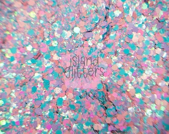 WHIPPED ICING - Pink Blue Purple Glitters Mix | Chunky Pastel Glitter | Chunky Easter Glitters | Chunky Spring Glitter | Snow Globe Glitters