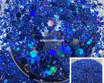 SIARGAO - Blue Glitters | Chunky Blue Holographic Glitters | Royal Blue Glitters | True Blue Glitter | Glitters for Tumblers | Resin Glitter