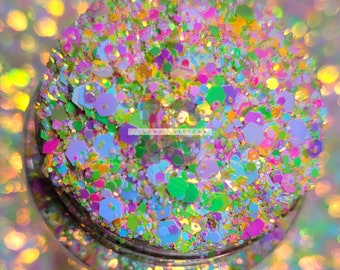 CHASING SUMMER - Summer Glitters | Chunky Holographic Glitters | Pastel Glitters | Chunky Colorshift Glitters | Glitters for Tumbler Making