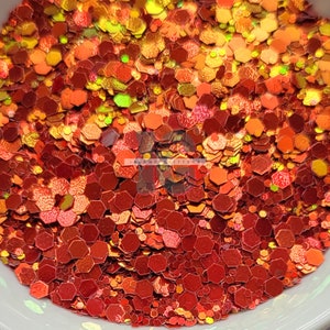 FALL-ISH: dikke colorshift-glitter | Dikke herfstkleurverschuivende glitter | Dikke oranjegele glitter | Dikke herfstglitter | Herfstglitters