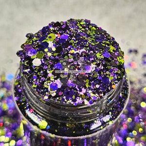 WITCHES BREW - Paillettes holographiques | Paillettes Halloween | Paillettes effrayantes | Paillettes pour gobelets boules à neige | Paillettes pour résine et gobelets