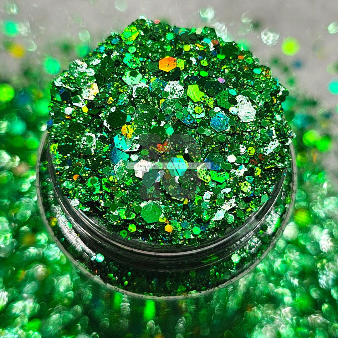 Hemway Premium Glitter Shaker 130g – Emerald Green Holographic Fine Glitter For Resin, Crafts, & Cosmetics - View #8