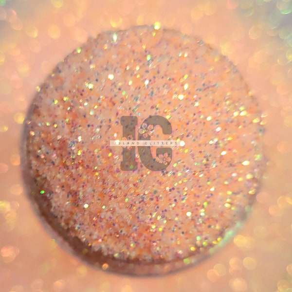 TANGERINE - Pastel Orange Glitter | Light Orange Glitter | Pale Peach Glitter | Fine Orange Glitter | Iridescent Orange Glitter for Resin