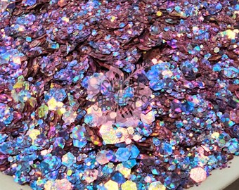 CORALEE - Chunky Pink Glitters | Pink Purple Glitters | Light Pink Glitters | Pink Cat Eye Glitters | Chunky Light Pink Mermaid Glitters