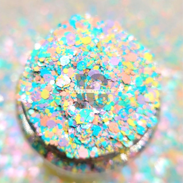 SPRING FLING - Chunky Easter Glitters | Easter Glitter Mix | Pastel Colored Glitters | Spring Easter Pastel Mix | Chunky Spring Glitter MIx