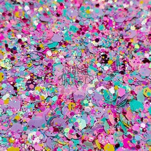 ENHÖRNINGSBAJS - Pastellglittermix | Vårglittermix | Glitter för muggar | Nagelkonstglitter | Snöglobglitter | Sminkglitter