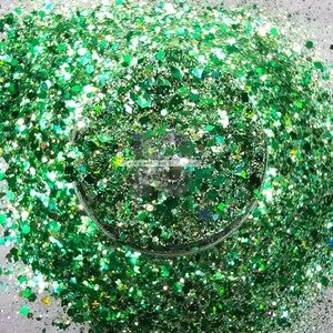 THE HILLS - Chunky Green Glitters | Green Metallic Glitters | Christmas Glitters | Grassy Green Glitters | Turf Green | Tumbler Glitters
