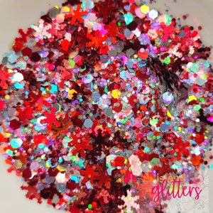 CANDY CANE LANE - Custom Mix | Christmas Glitter | Seasonal Glitter | Holographic Glitter | Tumbler Glitter | Nail Art Glitters | Resin Art