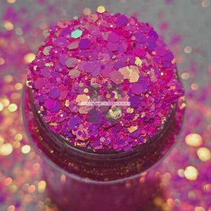 FILLE, AU REVOIR ! - Paillettes rose vif | Grosses paillettes rose vif | Paillettes violettes roses | Paillettes boule à neige | Grosses paillettes rose vif