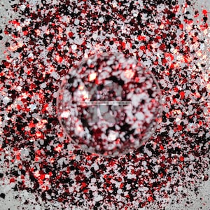 CRIME SCENE Crime Scene Glitter Chunky Halloween Glitter Chunky Black Red White Glitter Mix Chunky Holographic Metallic Glitter Mix image 5