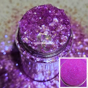 PURPLETINI - Paillettes violet néon | Paillettes violettes lumineuses | Paillettes violettes | Paillettes violettes irisées | Paillettes pour gobelet | Paillettes en résine